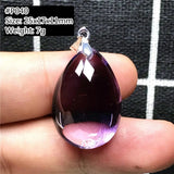 Purple Amethyst Pendant Jewelry Clear Crystal Healing Stone Beads