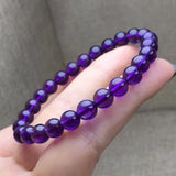Amethyst Quartz Round Beads Bracelet Stretch 7mm-9mm Crystal Gift