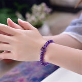 Natural Purple Amethyst Quartz Cat Claw Bracelet Fine Jewelry Gift