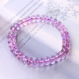 Purple Amethyst Quartz Faceted Beads Bracelet 7mm 8mm 9mm Stretch Bracelet