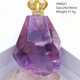 Amethyst Quartz Faceted Pendant Beads for Men Women