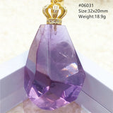 Amethyst Quartz Faceted Pendant Beads for Men Women