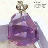 Amethyst Quartz Faceted Pendant Beads for Men Women