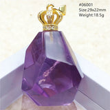 Amethyst Quartz Faceted Pendant Beads for Men Women