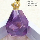 Amethyst Quartz Faceted Pendant Beads for Men Women