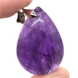 Amethyst Quartz Necklace Pendant Healing Love Crystal Beads Silver Jewelry