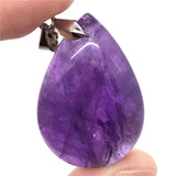Amethyst Quartz Necklace Pendant Healing Love Crystal Beads Silver Jewelry