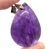 Amethyst Quartz Necklace Pendant Healing Love Crystal Beads Silver Jewelry