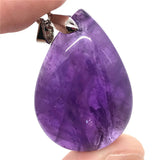 Amethyst Quartz Necklace Pendant Healing Love Crystal Beads Silver Jewelry
