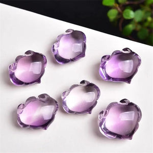 Natural Purple Amethyst Quartz Pendant Carved 20x18x11mm