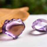 Natural Purple Amethyst Quartz Pendant Carved 20x18x11mm