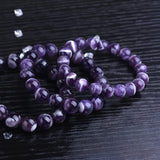 Amethyst Quartz Round Beads Bracelet Crystal Women Men Jewelry 8-12mm AAAAA