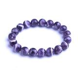 Amethyst Quartz Round Beads Bracelet Crystal Women Men Jewelry 8-12mm AAAAA