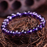 Amethyst Quartz Stretch Bracelet 8mm 10mm 12mm Round Beads