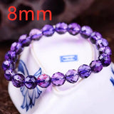 Amethyst Quartz Stretch Bracelet 8mm 10mm 12mm Round Beads