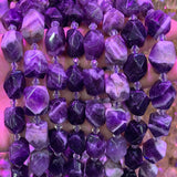 Natural Purple Amethysts Beads 15'' Faceted Irregular DIY Loose Quartz Beads