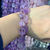 15'' Natural Amethyst Beads Irregular DIY Loose Quartz Beads