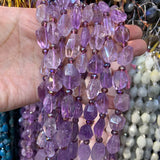 15'' Natural Amethyst Beads Irregular DIY Loose Quartz Beads