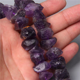 Purple Amethysts Quartz Crystal Beads Rough Semi-precious Stones