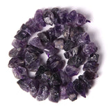 Purple Amethysts Quartz Crystal Beads Rough Semi-precious Stones