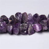 Purple Amethysts Quartz Crystal Beads Rough Semi-precious Stones