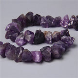 Purple Amethysts Quartz Crystal Beads Rough Semi-precious Stones