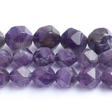 Amethyst Stone Beads 15inch Round Faceted Gem Beads 6/8/10mm for Bracelet