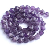 Amethyst Stone Beads 15inch Round Faceted Gem Beads 6/8/10mm for Bracelet