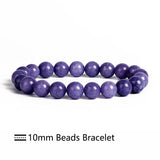 Purple Aquamarines & Crystal Quartzs Reiki Energy Bracelet