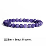 Purple Aquamarines & Crystal Quartzs Reiki Energy Bracelet
