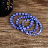 Purple Aquamarines & Crystal Quartzs Reiki Energy Bracelet