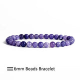 Purple Aquamarines & Crystal Quartzs Reiki Energy Bracelet