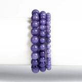 Purple Aquamarines & Crystal Quartzs Reiki Energy Bracelet