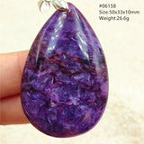 Charoite Gemstone Pendant with 925 Sterling Silver Chain