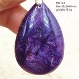 Charoite Gemstone Pendant with 925 Sterling Silver Chain