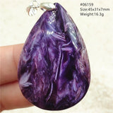 Charoite Gemstone Pendant with 925 Sterling Silver Chain