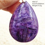 Charoite Gemstone Pendant with 925 Sterling Silver Chain