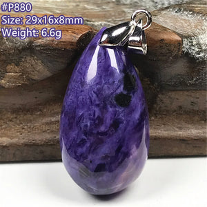 Purple Charoite Necklace Pendant Healing Crystal Gift