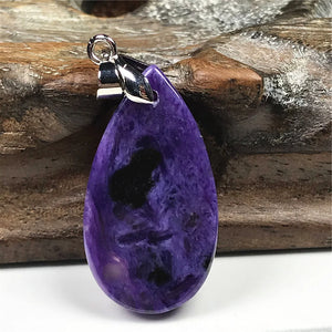 Purple Charoite Necklace Pendant Healing Crystal Gift