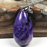 Purple Charoite Necklace Pendant Healing Crystal Gift