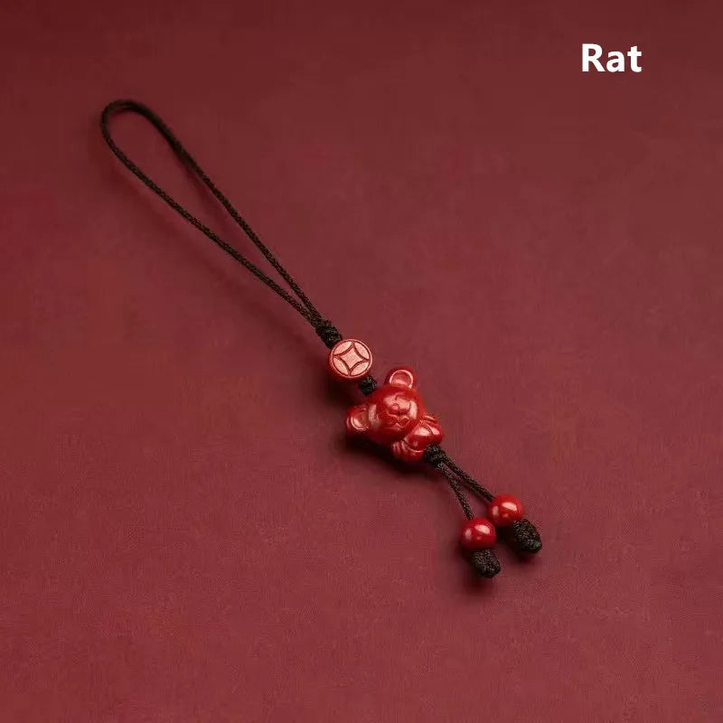 Purple Cinnabar Phone Chain Pendant for Men and Women