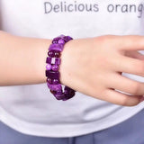 Purple Crystal Hand Carved Jade Bracelet - Men's and Women's Gift