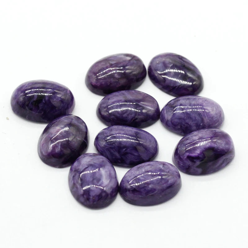 Natural Purple Dragon Stone Oval Ring Face 12*16mm 13*18mm