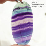 Purple Fluorite Quartz Oval Pendant Jewelry Bead Water Drop Round Rainbow AAAAAA
