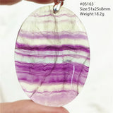 Purple Fluorite Quartz Oval Pendant Jewelry Bead Water Drop Round Rainbow AAAAAA