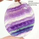 Purple Fluorite Quartz Round Pendant Necklace AAAAA