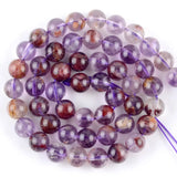 Purple Ghost Crystal Quartz Stone Beads Round Loose Spacer Beads