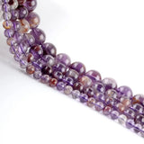 Purple Ghost Crystal Quartz Stone Beads Round Loose Spacer Beads