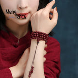 Natural Purple Sand 108 Buddhist Beads Bracelet Couple Charms