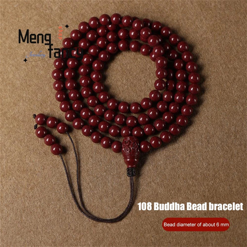 Natural Purple Sand 108 Buddhist Beads Bracelet Couple Charms